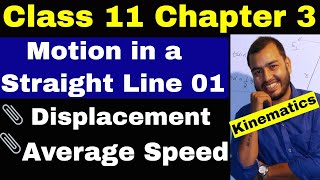 Class 11 Physics Chapt 03  KINEMATICS  Motion in a Straight Line 01 Introduction  Average Speed [upl. by Beane]