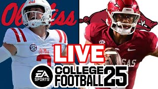 Ole Miss at Arkansas  11224 Simulation EA College Football 25 [upl. by Otsirc]