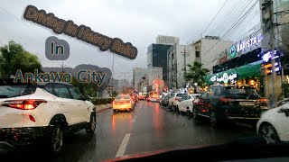 Driving in heavy rain  Ankawa  Erbil 2023 in 4k [upl. by Gale]