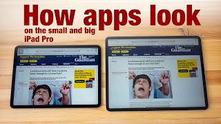 Size and look comparison for apps on iPad Pro 11 and 129 amp 13 [upl. by Brandtr]