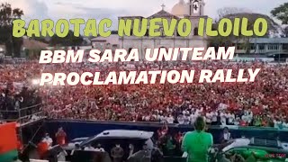 BBM SARA UNITEAM PROCLAMATION RALLY IN BAROTAC NUEVO ILOILO 22422 [upl. by Swithbert]