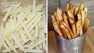 Make REAL Homemade Freezer Fries DIY frozen French fries from scratch w fresh potatoes [upl. by Bred497]