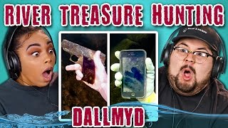 College Kids React to River Treasure Hunting Finding iPhones Human Remains Murder Weapons [upl. by Aleacin]