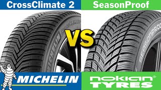 Michelin CrossClimate 2 vs Nokian SeasonProof 2024 Review [upl. by Anelrac184]