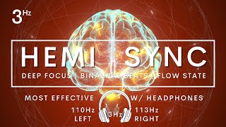 HEMI SYNC FLOW STATE DELTA 3HZ BINAURAL BEATS flowstate hemisync 3hz binaural [upl. by Ynnhoj]