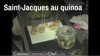 Recette de chef  SaintJacques au quinoa [upl. by Chellman]