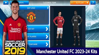 Manchester United FC 202324 Kits  DLS 19 [upl. by Asilahs]