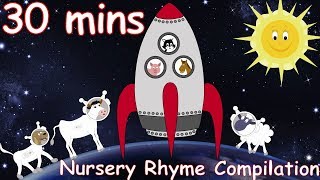 Zoom Zoom Zoom Were Going To The Moon And lots more Nursery Rhymes 30 minutes [upl. by Murry127]