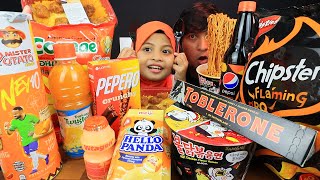 24JAM 🖤🧡 BLACK VS ORANGE FOOD BATTLE MAKAN DENGAN AQISH quotYANG NI PALING BESH SEBAB ADA [upl. by Zechariah481]