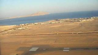 TAKE OFF FROM SHARM EL SHEIKH AIRPORT  EGYPT 2009 BOEING 757200  SEE THE DESERT [upl. by Winser]