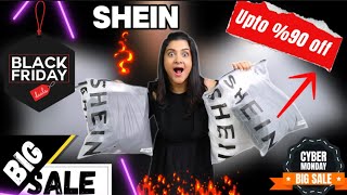 SHEIN BLACK FRIDAY DAY SALE TRY ON CLOTHING HAUL  UPTO � Off [upl. by Aelgna]