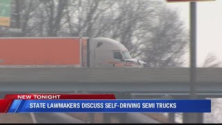 Indiana lawmakers aim to regulate selfdriving semi trucks [upl. by Kaasi806]