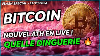 BITCOIN NOUVEL ATH EN LIVE 🔥 QUELLE DINGUERIE  LES TARGETS [upl. by Salahi]