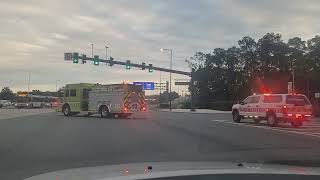 Last Video Reedy Creek Fire Engine 10 gets lost District Chief goes to Orange Garage code 3 [upl. by Mharg924]