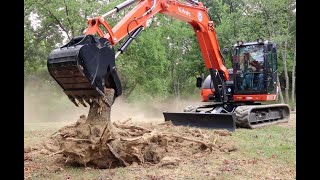 853 LARGEST most POWERFUL Kubota Excavator KX 080 4 [upl. by Biddy]