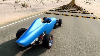 CARS VS 100 TRIANGULAR SPEED BUMPS 94  BEAMNG DRIVE  PRONEXA BEAMNG [upl. by Elyag]