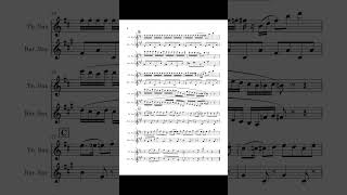 Rush e Duet Tenor and Baritone Sax Sheet Music tutorial cover Part B [upl. by Bonnibelle198]