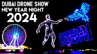 Dubai Drone Show 2024  Dubai New Year Night Drone Show 2024 🇦🇪 [upl. by Sirk]