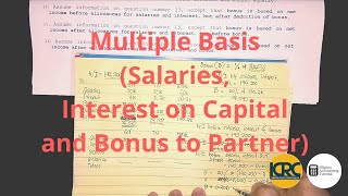 Partnership Profit Distribution  Multiple Basis Part 1 [upl. by Euqinwahs]