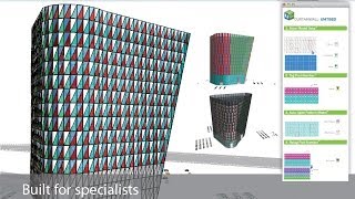 Unitised Model Example by Curtain Wall Plugin [upl. by Ymirej]