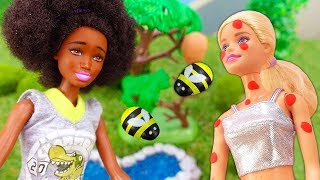 Barbie and doll go camping  Play toys and dolls [upl. by Lalage]