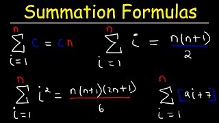 Summation Formulas and Sigma Notation  Calculus [upl. by Camroc]