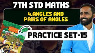 7TH STD MATHS4Angles and Pairs of AnglesPRACTICE SET 15 MAHARASHTRA BOARDPRADEEP GIRI SIR [upl. by Baal]