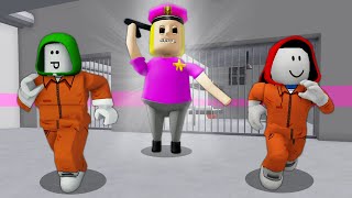 Escape Barrys Police Girl  Roblox Obby [upl. by Ailedua]