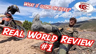 Real World Review  MSR Legend Gear  Tusk Crossbite  Alpinestar Tech 7  Highland Cycles [upl. by Eimmelc]