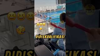 Bocil Ga Sadar Sudah MenDISKUALIFIKASI Atlit❗🤭😂 videoviral lucu renang [upl. by Adaminah]