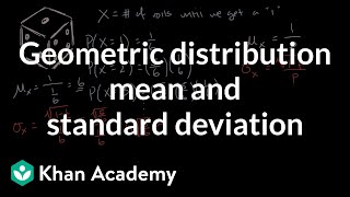 Geometric distribution mean and standard deviation  AP Statistics  Khan Academy [upl. by Borgeson]