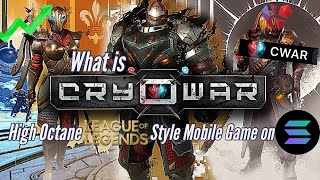 Cryowar The FastPaced Mobile League of Legends Style Crypto Game on Solana  Low Cap Gaming Gem [upl. by Akere539]