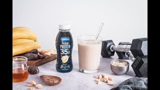 High Protein Time με τη ΜΕΒΓΑΛ  Smoothie με ΜΕΒΓΑΛ High Protein Ρόφημα Μπανάνα [upl. by Hadeehuat949]