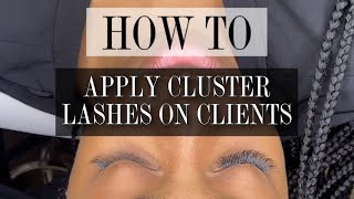 How to Apply Individual cluster lashes on a client [upl. by Kalbli]