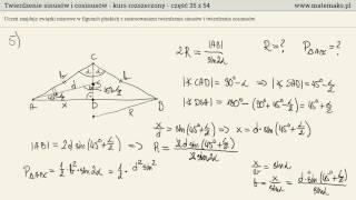 Twierdzenie sinusów i cosinusów  kurs rozszerzony [upl. by Herschel]