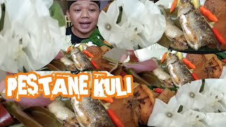 mukbang gulai sotong ikan bandeng gulai nangkapesta sayuran mentah [upl. by Yasdnyl306]