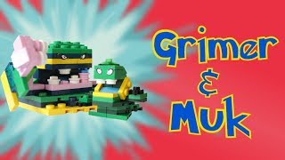 Lego Pokemon Alolan Grimer and Muk Animation  Instructions [upl. by Sunda]