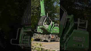 Line clearing with Sennebogen and Merlo handlers [upl. by Eydnarb]