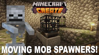 Moving MOB Spawners in Minecraft  Minecraft Create Mod  Ep05 [upl. by Asenaj]