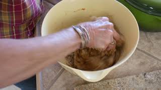 Old fashion Rye Artisan Bread in a enamel Dutch oven 2021 [upl. by Eet905]