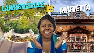 Battle of the Atlanta Suburbs Lawrenceville GA vs Marietta GA  Which is the Best Place to Live [upl. by Gut]