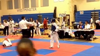 Taekwondo KO  Olivia Baxter [upl. by Yrolam853]