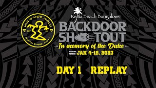 Replay 2023 Hui o He’e Nalu Backdoor Shootout in Memory of the Duke  Day 1 [upl. by Nazay]