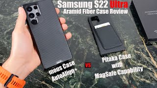 Samsung S22 Ultra Pitaka amp Mous Aramid Fiber case review [upl. by Eugenie]