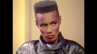 Grace Jones — The Russell Harty Show interview  Love is the Drug [upl. by Erreid381]