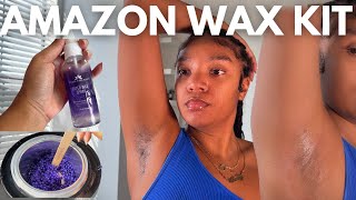 The best Amazon Wax fromhome kit  wax underarm tutorial  Tress Wellness [upl. by Daveen]