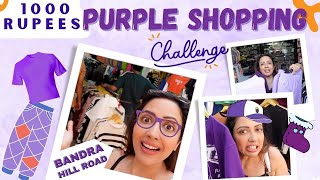 1000 Rupees PURPLE Shopping Challenge  Crazzzyyyy Experience  Garimas Good Life [upl. by Tesil631]