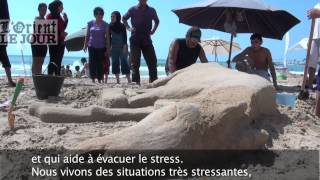 Concours de sculptures sur sable à Beyrouth  OLJ [upl. by Havelock]