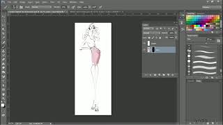 Photoshop Tutorial  Fasion Design How to create a watercolor look [upl. by Sadira198]