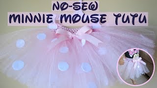 How To Make A Minnie Mouse NoSew Tutu SkirtAdorable and Simple DIY Tutu [upl. by Drauode686]